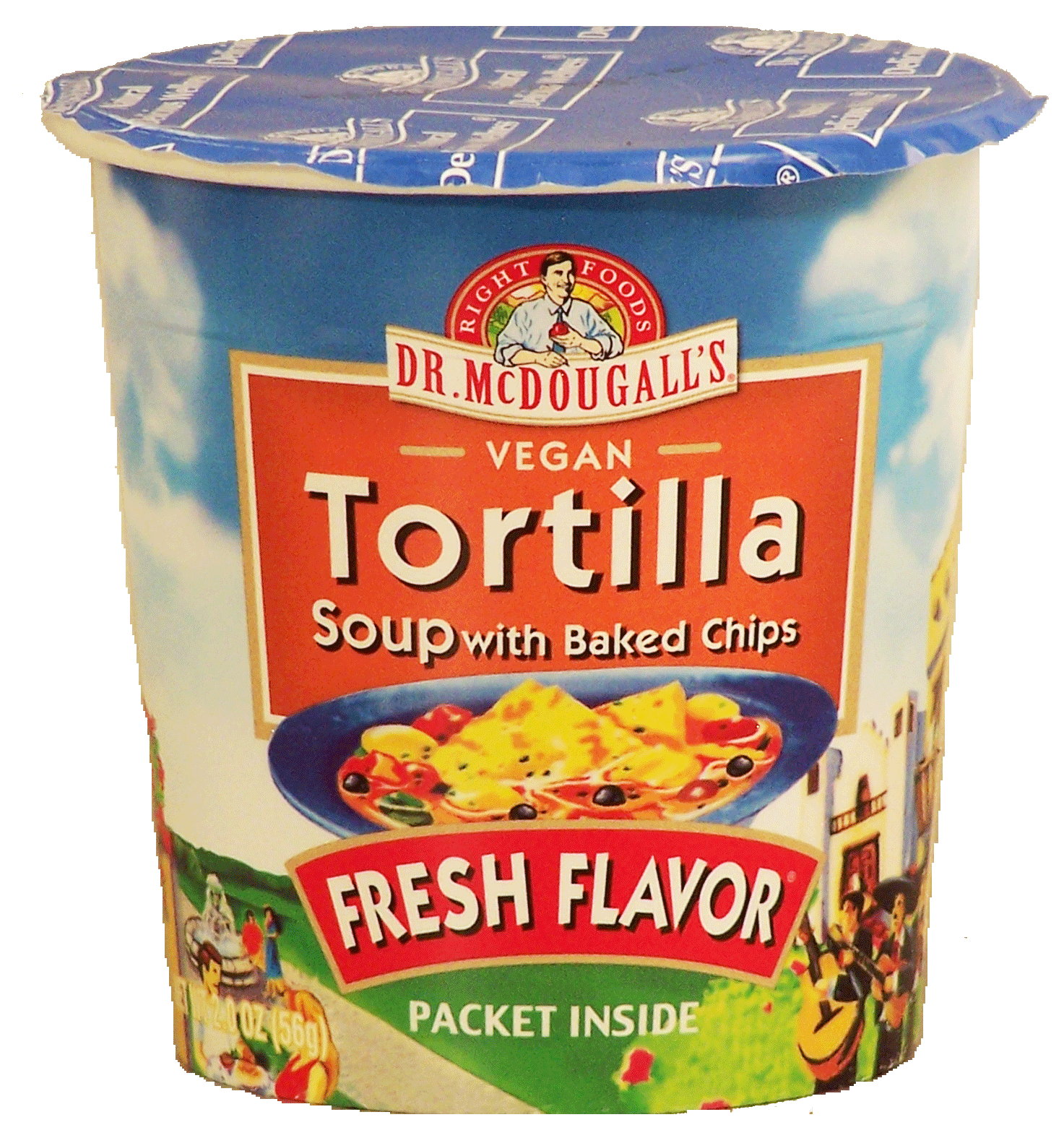 Dr. Mcdougall's Vegan tortilla soup with baked chips Full-Size Picture